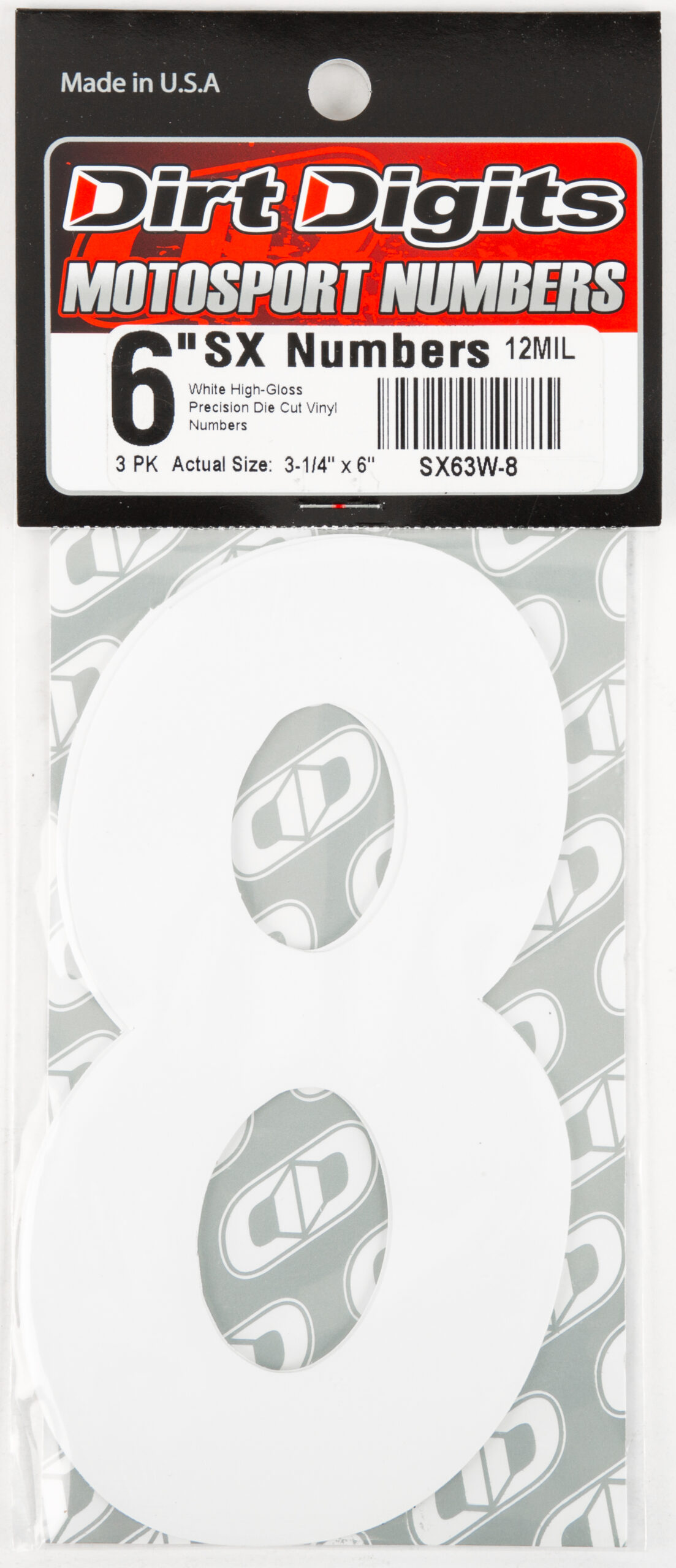 Super X Competition Stick-on Numbers