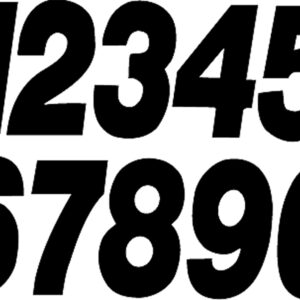 Super X Competition Stick-on Numbers