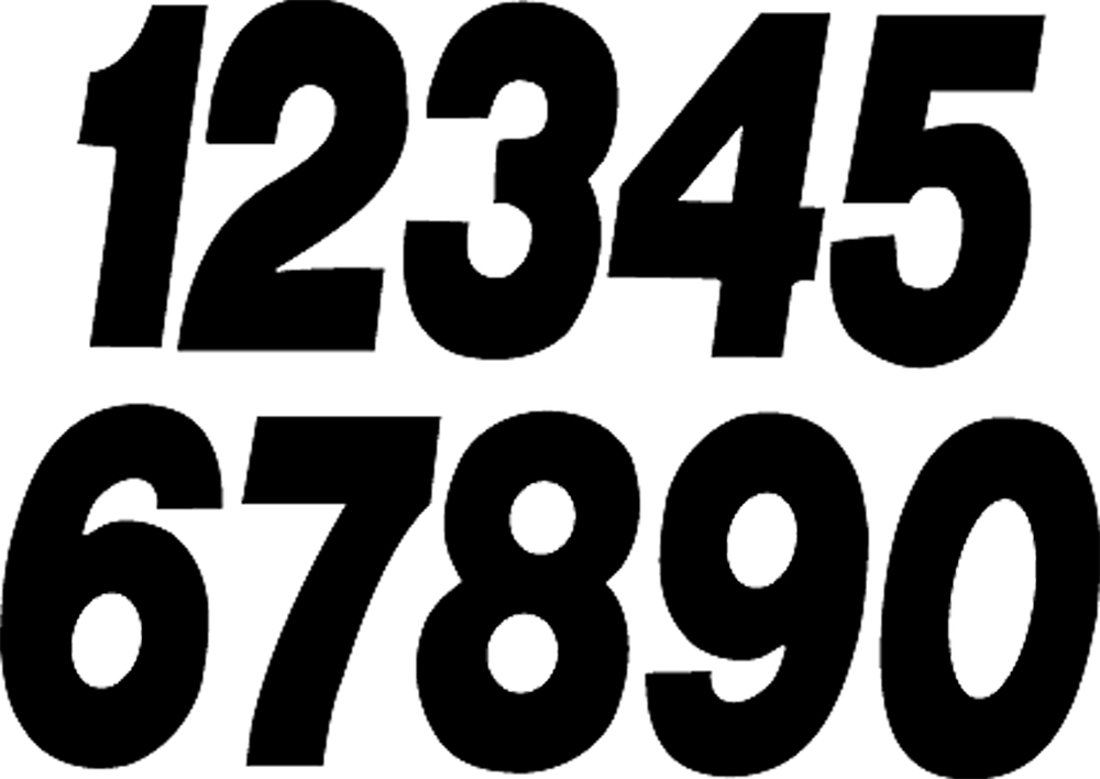 Super X Competition Stick-on Numbers