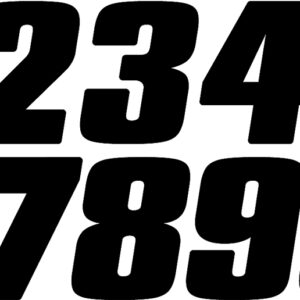 Dirt Digit Competition Stick-on Numbers