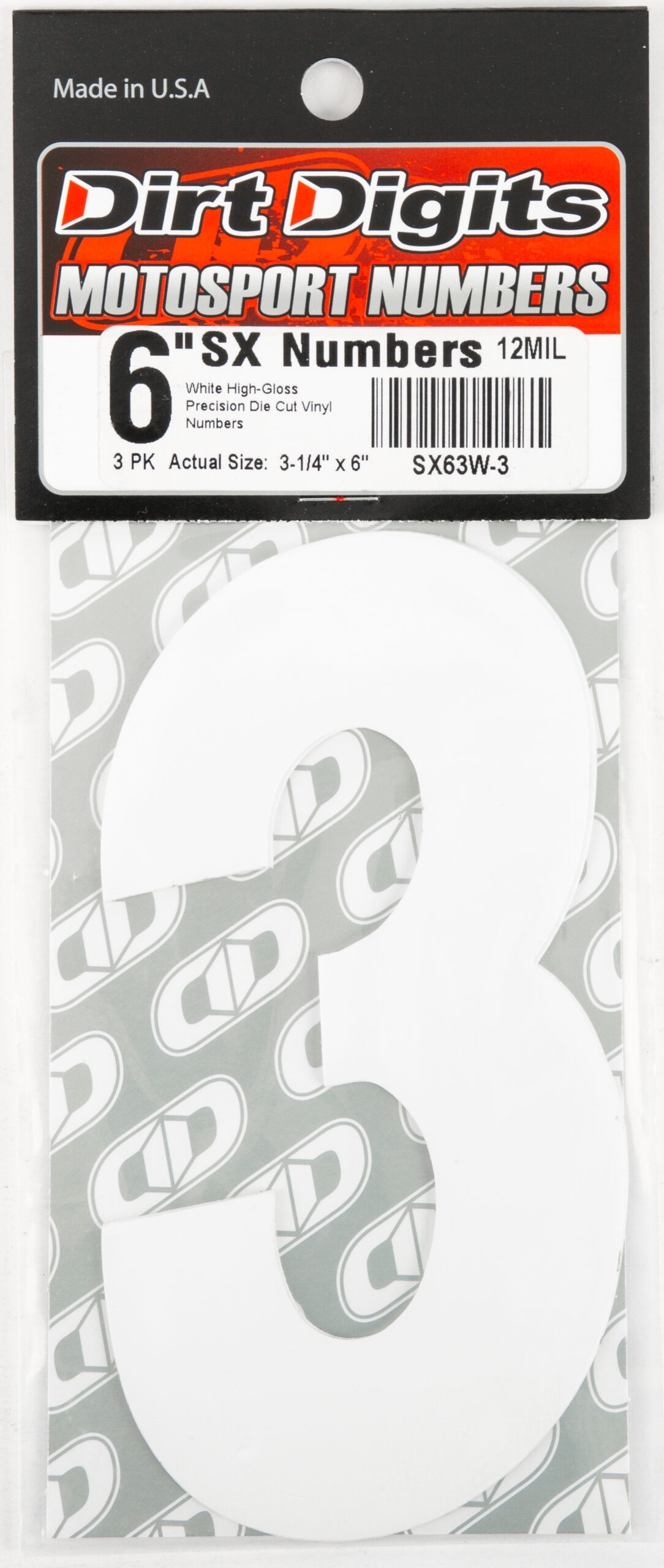 Super X Competition Stick-on Numbers