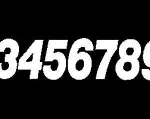 Super X Competition Stick-on Numbers